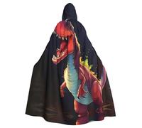 WZYCWB big-mouthed dinosaur Patterned ball cape, adult extended wizard robe, masquerade costume, carnival theme party dress