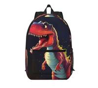 WZYCWB big-mouthed dinosaur Printed backpack with pockets - suitable for work, business trips, travel, sports