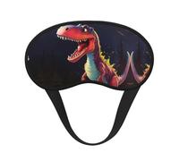 WZYCWB Big-mouthed Dinosaur Printed Sleeping Eye mask, Full Coverage, relieves Eye Fatigue