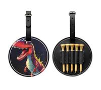 WZYCWB Big-mouthed Dinosaur Special Printed Golf tee Storage Bag - Portable Hanging Buckle Design