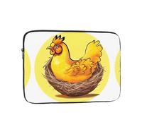 WZYCWB Bird's Nest Golden Chicken 12 inch Printed laptop sleeve for 10-17-inch laptops, perfect for both business and leisure use.