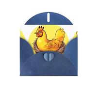 WZYCWB Bird's Nest Golden Chicken Blue Printed Holiday Cards - Perfect for heartwarming holiday greetings