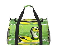 WZYCWB Bird's Nest Golden Chicken Printed fitness travel bag. Perfect for yoga training, short trips, and swimming gear., Green Duck, One Size
