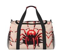 WZYCWB Bird's Nest Golden Chicken Printed fitness travel bag. Perfect for yoga training, short trips, and swimming gear., Cute Little Red Spider, One Size