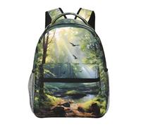 WZYCWB Birds of the Forest Casual Backpack, 11.4x15.7x7.8 Inch, Laptop Backpack for Travel Hiking Business Camping Gym