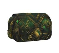 WZYCWB black and green plaid Portable Pencil Case ideal for organizing pens in the office or storing makeup brushes