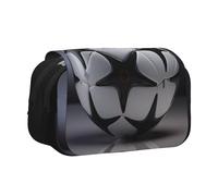 WZYCWB Black and White Football Portable Pencil Case ideal for organizing pens in the office or storing makeup brushes