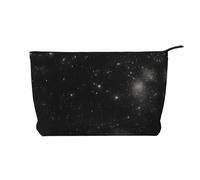 WZYCWB Black and White Galaxy Patterned Toiletry Storage Bag, Essential for organizing Cosmetics and Skincare Products.