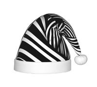 WZYCWB Black and white geometric lines Patterned Christmas Hats for Kids, Cute Pointed Hats, Christmas Party Decorations and Gifts for Family Gatherings