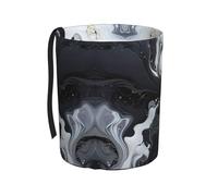 WZYCWB Black and White marbling Hanging car Trash can is Suitable for Many Types of Cars. It is Practical and Convenient, and is Simply The Perfect Partner for Driving.