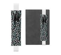 WZYCWB Black and white panda face Diary pencil pouches, PVC pen holders and pen holders with elastic bands, and bookmarks are the best gift choices., White, One Size