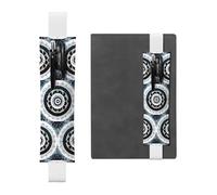 WZYCWB Black and White Round Totem Diary pencil pouches, PVC pen holders and pen holders with elastic bands, and bookmarks are the best gift choices., White, One Size