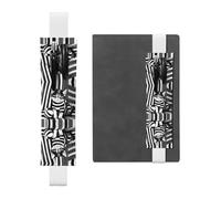 WZYCWB Black and white striped kitten Diary pencil pouches, PVC pen holders and pen holders with elastic bands, and bookmarks are the best gift choices.
