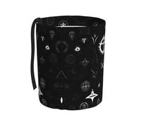 WZYCWB Black and White Universe Hanging car Trash can, Practical and Convenient, Suitable for Multiple car Models, Providing Ideal Storage Space