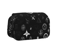 WZYCWB Black and White Universe Printing Portable Pencil Case ideal for organizing pens in the office or storing makeup brushes