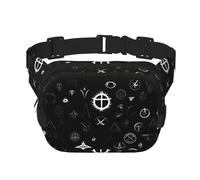 WZYCWB Black and White Universe Sports Waist Bag, Trendy and Fashionable Crossbody Bag, Lightweight Travel Small Bag