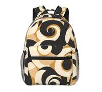 WZYCWB Black and yellow vortex Casual Backpack, 11.4x15.7x7.8 Inch, Laptop Backpack for Travel Hiking Business Camping Gym