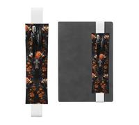 WZYCWB Black antelope with flowers Diary pencil pouches, PVC pen holders and pen holders with elastic bands, and bookmarks are the best gift choices., White, One Size