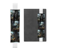 WZYCWB Black Bird and Flower Diary pencil pouches, PVC pen holders and pen holders with elastic bands, and bookmarks are the best gift choices., White, One Size