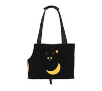 WZYCWB Black Cat Moon Lightweight travel bag for cats & breathable small dog shoulder bag for easy portability