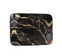 WZYCWB Black Gold Marble 17 inch Laptop sleeve compatible with 10-17-inch laptops. A lightweight, portable, and stylish accessory.