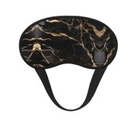 WZYCWB Black Gold Marble Printed Sleeping Eye mask, Full Coverage, relieves Eye Fatigue