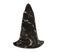WZYCWB Black Gold Marble S Patterned Hooded Cape Cosplay Costume - Holiday Party Costume Props