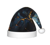 WZYCWB Black Gold Marbled Patterned Christmas Hats for Kids, Cute Pointed Hats, Christmas Party Decorations and Gifts for Family Gatherings