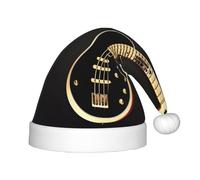 WZYCWB Black Guitar Patterned Christmas Hats for Kids, Cute Pointed Hats, Christmas Party Decorations and Gifts for Family Gatherings
