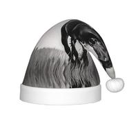 WZYCWB Black Stallion Patterned Christmas Party Hat, Children's Class Activity Gift, Christmas Holiday Decoration Prop