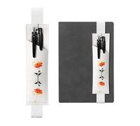 WZYCWB Blooming flowers Leather Pen Holder Bookmark, Adjustable Leather Pen Holder, Perfect for Back to School Christmas Gifts