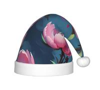 WZYCWB Blooming Peonies Patterned Christmas Party Hat, Children's Class Activity Gift, Christmas Holiday Decoration Prop
