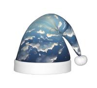 WZYCWB Blue sky and white clouds Patterns Fun Christmas Party Hat, Class Party Activity Holiday Christmas Decoration Hat