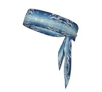 WZYCWB Blue Sky and White Clouds Printed Sports Headband, Men's and Women's Headscarf for Playing Ball, Morning Jogging, Outdoor Sports