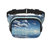 WZYCWB Blue Sky and White Clouds Sports Waist Bag, Trendy and Fashionable Crossbody Bag, Lightweight Travel Small Bag