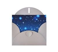 WZYCWB Blue star pattern Patterned Gray Holiday Card (6x4) with Envelope. Suitable for birthdays, weddings, and condolences.