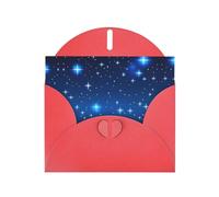 WZYCWB Blue star pattern Patterned Red Holiday Card (6x4) with Envelope. Suitable for birthdays, weddings, and condolences.