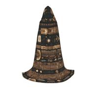WZYCWB Bohemian style M Patterned Hooded Cape Cosplay Costume - Holiday Party Costume Props