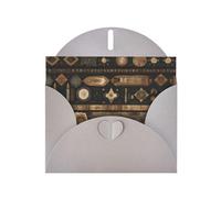 WZYCWB Bohemian style Printed Gray Pearlescent Paper Holiday Cards 6x4 Inches - With Envelopes for Birthdays, Weddings, and Condolences