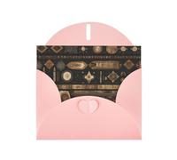 WZYCWB Bohemian style Printed Pink Pearlescent Paper Holiday Cards 6x4 Inches - With Envelopes for Birthdays, Weddings, and Condolences