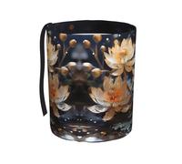 WZYCWB Bohemian White Lotus Hanging car Trash can is Suitable for Many Types of Cars. It is Practical and Convenient, and is Simply The Perfect Partner for Driving.