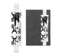 WZYCWB Boxing Panda Leather Pen Holder Bookmark, Adjustable Leather Pen Holder, Perfect for Back to School Christmas Gifts