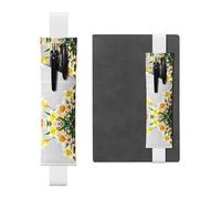 WZYCWB Bright lilies Leather Pen Holder Bookmark, Adjustable Leather Pen Holder, Perfect for Back to School Christmas Gifts