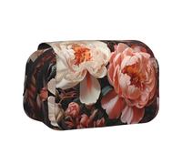 WZYCWB Bright white peonies Patterned Portable Pencil Case ideal for organizing pens in the office or storing makeup brushes