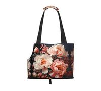 WZYCWB Bright white peonies Printed Pet Shoulder Bag - Lightweight, Breathable Travel Small Pet Shoulder Bag