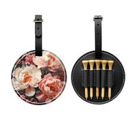 WZYCWB Bright White Peonies Special Printed Golf tee Storage Bag - Portable Hanging Buckle Design