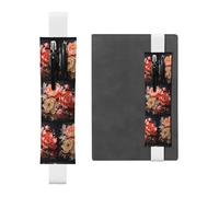 WZYCWB Brightly colored peonies Diary pencil pouches, PVC pen holders and pen holders with elastic bands, and bookmarks are the best gift choices., White, One Size