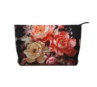 WZYCWB Brightly Colored Peonies Patterned Toiletry Storage Bag, Essential for organizing Cosmetics and Skincare Products.