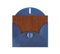 WZYCWB Brown wood pattern Patterned Blue Holiday Card (6x4) with Envelope. Suitable for birthdays, weddings, and condolences.