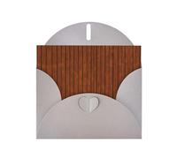 WZYCWB Brown wood pattern Patterned Gray Holiday Card (6x4) with Envelope. Suitable for birthdays, weddings, and condolences.